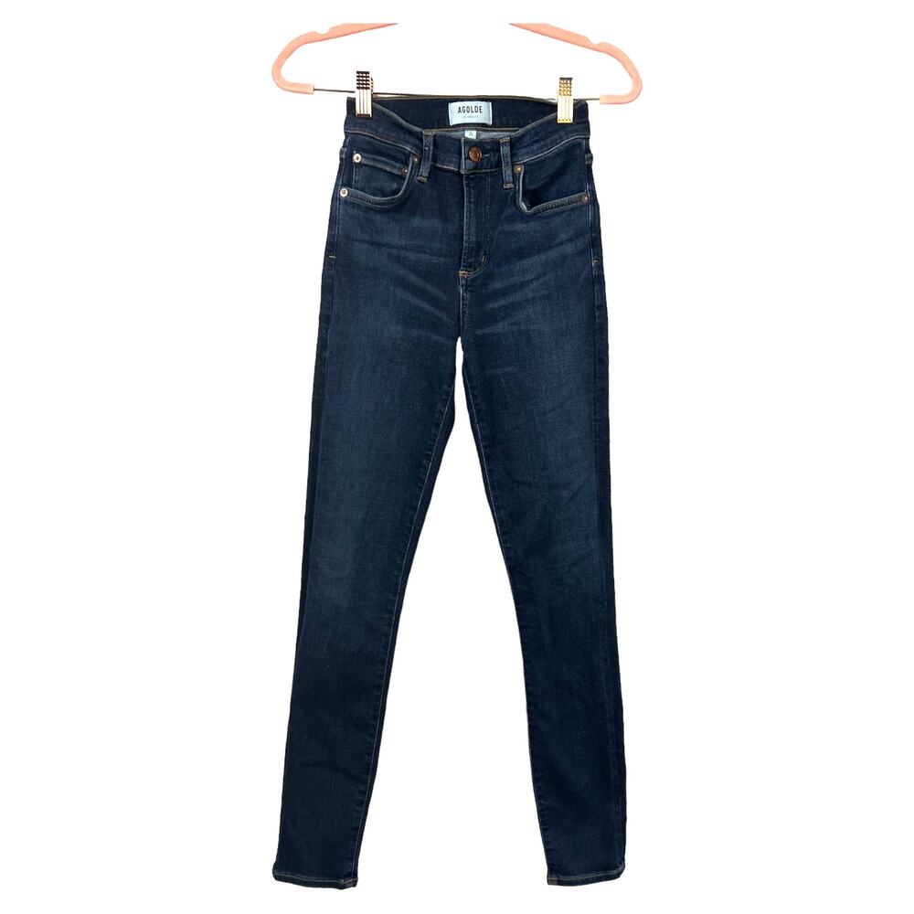 Agolde Sophie Skinny Blue Stretch Jeans A123-1045 Dark Wash Sz 25